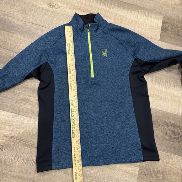 Spider Men’s Outboard 1/2 Zip Fleece Jacket Blue And Green Medium New - Picture 7 of 7